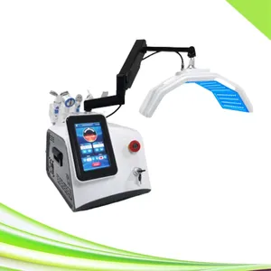 Spa-Sauerstoff-Gesichtsmaschine, LED-Hautverjüngungsmaske, tragbar, 7 Farben, roter Laser, PDT, photodynamische LED-Lichttherapie, Aufhellung, Sauerstoff-Jet-Peeling, Hydra-Gesichtsmaschine