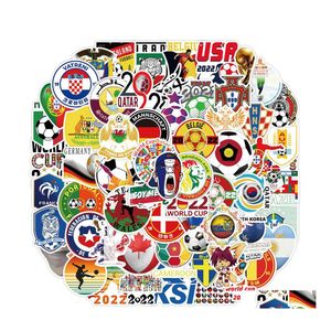 car dvr Car Stickers 100Pcs/Set Waterproof World Football Cup Graffities Decals For Motor Lage Skateboard Laptop Drop Delivery Mobiles Motor Dhhy5