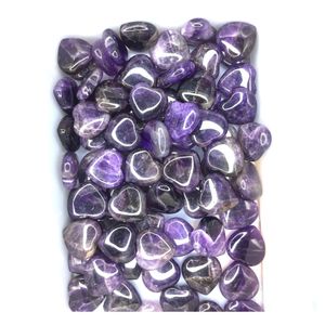 car dvr Stone Tiger Eye Heart Amethyst Rose Quartz Agate Natural Ornaments Hand Handle Pieces Diy Stones Jewelry Making Accessories Drop Deli Dhfdg