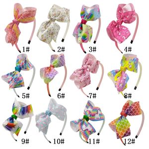 Children's hair band lovely print unicorn bow hair band party children's headband