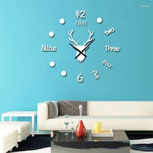 Zegary ścienne DIY CLOCK WKRÓT DOMOWY NOWOCZESNY PROJEKT 3D DUŻO LED DIGITAL DIGRITE MUTE Plastikowe Wandstickerów salonu