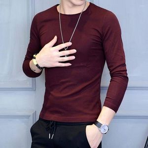 Men's T Shirts Fashion O-Neck Solid Color Korean T-Shirt Men's Clothing 2023 Spring Oversized Casual Pullovers Loose All-match Tee Shirt