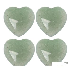 bil DVR Stone Heart -formad naturlig grön kvarts Gemstone Crystal Healing Chakra Reiki Craft Fun Toys 20x6mm Drop Leverans smycken DHCBA