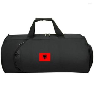 Duffel Bags Albania Flag Bag ALB National Banner Travel Tote Tirana Country Train Sling Handle Trip Duffle Print Luggage