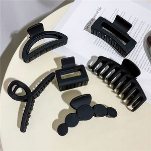 1 peça preto grande garras de cabelo elegante acrílico grampos de cabelo barrette caranguejo grampos de cabelo para mulheres meninas acessórios de cabelo paty