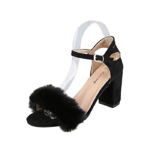 Dress Shoes 35-43 Woman Wedge Sexy Sandals Female Summer Style 2023 High Heel Lady Fashion Hairy Suede Shoe Women'S