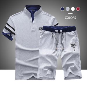 Männer Trainingsanzüge Sommer Männer Shorts Sets Kurzarm T-shirt Shorts Drucken Männliche Trainingsanzug Set Männer der Marke Kleidung 2 stück Sets 230227