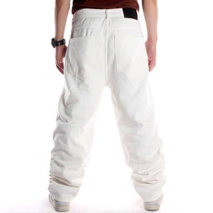 Men's Jeans Plus Size Waist 3046 Inch Mens White Baggy Jeans Wide Leg Denim Pants HipHop 2022 New Fashion Skateboarder Trousers Z0225