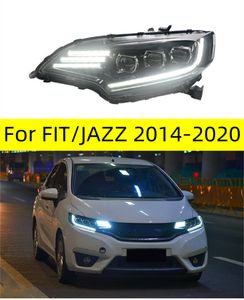 Faróis estilosos de carro para ajuste 20 14-20 20, novo jazz, todos os faróis de led, acessórios para luzes diurnas