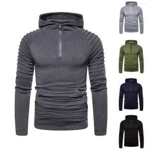 Erkek Hoodies Marka Kişiselleştirilmiş Moda Sıradan İş Fermuarı Drape Hoodie Sportswear Street Giyim Sweatshirt Erkekler