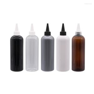 Butelki do przechowywania 300 ml x 20 pusta plastikowa butelka ze spiczastą czapką usta szamponowe pojemniki kosmetyczne 10 uncji płynne zwierzak