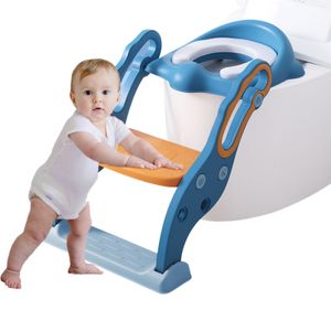 Step Stools Potty Training Toilet Seat with Step Stool Ladder Comfortable Cushion Anti-Slip Pads Potty Seat Toddlers Toilet Seat Supplies 230227