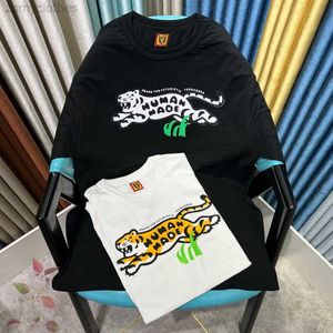 Camisetas masculinas novas coleções humanas Made Tiger Polar Bear Print Shert Men Mulheres de alta qualidade True photo camisetas