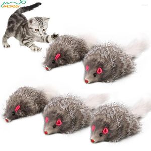 Giocattoli per gatti Peluche Mouse Topi morbidi con coda a pelo lungo per gatti Divertenti forniture per giochi di addestramento per animali domestici