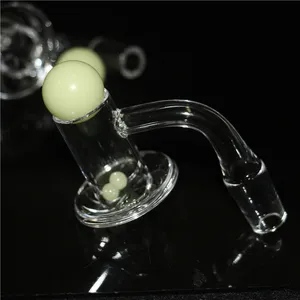 Capas de bolhas de vidro coloridas de narguilé com orifício na parte superior Quartz Térmico Banger Nails