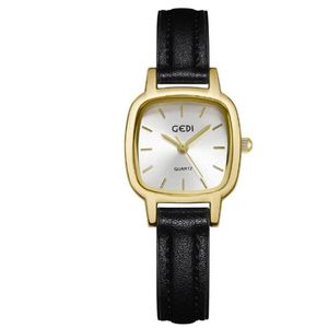 GEDI New Fall Watch Fashion Design de estilo retrô Quartz Simple temperamento Feminino Relógio Presente de aniversário 13038