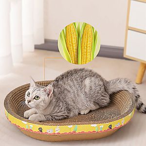 Cat Furniture Scratchers Scratch Board Pad Grinding Nails Interactive Protecting Toy Corrugated Large Size w Scratcher Cardboard 230227