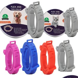 Dog Collars Leashes Pet Flea And Tick Collar For Dogs Cats Up To 8 Month Prevention Antimosquito Insect Repellent Puppy Supplies S Dhymr