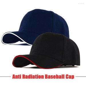 Boll Caps Anti Radiation Cap Computer TV EMF SHIELDING HAT RF/MIKROVAVSKYDD Baseball Silver Fiber Unisex RFID HATS