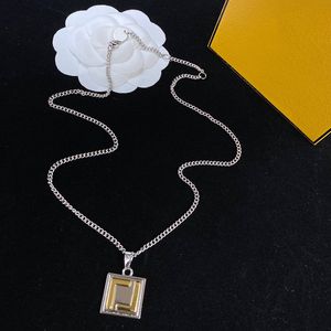 Luxus-Designer-Splitter-Halskette für Damen und Herren, Schmuck, Modeketten, Anhänger, goldener Buchstabe F, Halsketten, Damen, stilvolle Halsketten 2302273BF