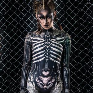 Stage Wear Technology Robot Costumes Cosplay Halloween Skull Skeleton Horror Jumpsuit Nightclub Bar Men and Women Dwy3817