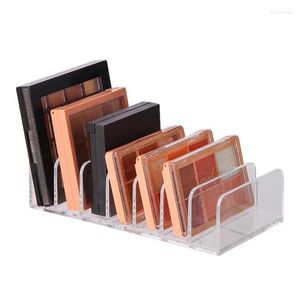 Caixas de armazenamento Makeup Pallet Organizer Eyeshadow Eyepowder Tray Cosmetics Rack Ferramentas do compartimento do compartimento para mulheres penteadeira