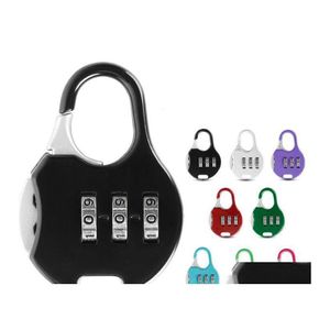 CAR DVR Novelföremål Färg Mini Hänglås för ryggsäck Suitcase Stationery Lösenord Lås Student Barn Travel Gym Skåp Säkerhet Metal CA DHQC8