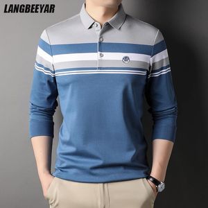 Herrpolos toppklass Summer Men Polo Shirts Luxury Designer Märke Randig enkel Simple Short Sleeve Casual Tops Fashions Mänkläder 230227