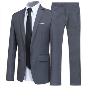 Mäns kostymer Blazers herrdräkt Tvådelad kostym PantsFashion Business Suit Host Marriage Work Professional Slim Suit Two-Piece Office Commut 230227