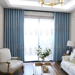 Kurtyna haftowane zasłony zaciemniające do salonu sypialnia niebieska śliwkowa kwiat drapy okienne drzwi nowoczesne luksus