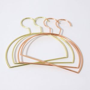 Hangers Racks 10 Pcs/Lot Gold Metal Simple Design Half Round Belt Scarf Ring Storage Closet Hanger Fancy Rose Gold Scarf Towel Rack Organizer 230227