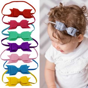 Çocukların dokuma Olmayan Yay Bow Band Baby Swallowtail Yay Head Band A186