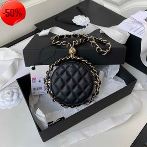 Luxury Channel Lambskin mini Round Bag Vintage Real leather 7A Premium Camera Classic Handbag Designer Women's Men's Purse Famous98