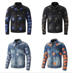 Famous Mens Denim Jacket Men High Quality Casual Coats Black Blue Fashion Mens Stylist Jacket Outerwear Size M-XXXXL-254628