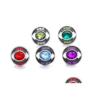 CAR DVR CLASPS HOOKS POCHOTYALE Rhinestone Eye 18mm Snap Button Clasp Metal Charms för Snaps smycken Fynd leverantörer släpp leveranskomponent dhivj