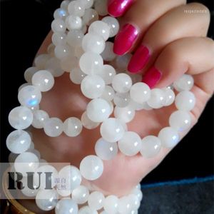 Strand Rui Pu Crystal Sri Lanka Blue and Color Light Bracelet Natural Moonstone Bracelet