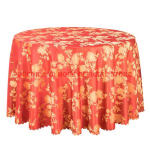 Tale -toLa de mesa Luxo topo de mesa de mesa de luxo Capas redondas de casamento Poly Jacquard Linho de jantar El Banquet Panos quadrados