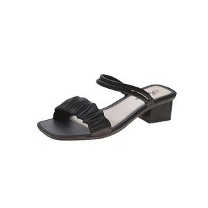 Sandals 2023 Women's Dual-Use In High Heels Fashion Korean Version Of The Simple Outer Wear And Slippers
