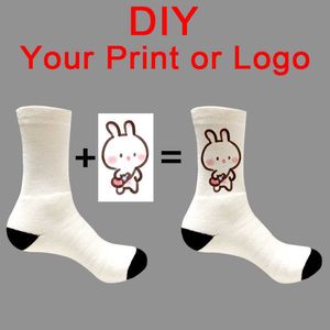 Men's Socks Customized Print Socks Women's Men's DIY Photo Brand Quanlitity Cotton For Spring summer autumn winter Z0227