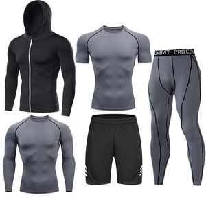 Gym Clothing Men's Compression Running Set Football Basketball Cycling Fitness Sport Wear Kits Teenager Tight Breathable Tracksuits Jersey 230227