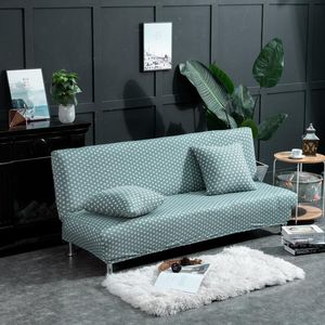 Stol täcker högt elastiskt soffskydd för utan armstöd vikta all-inclusive soffa soffor 2-sits vardagsrum