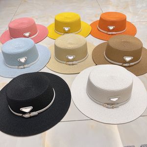 Luxury Bucket Hat Fashion Casquette Designer Straw Hats Flat Top Wide Brim Hat Candy Monterad Casual Fisherman Cap Sun Protection Visor Outdoor Sports Caps Bonnet