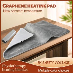 Одеяла портативная USB Graphene Heating Pad Office Home одеяло Студенты Зимние детские полистерные ковры тепло