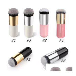 Makeup Brushes Large Round Head For Foundation Bb Cream Powder Cosmetic Make Up Brush Flat Soft Hair Tools Drop Delivery Health Beau Dhjbu