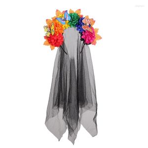 Headpieces Carnival Flower Shape pannband flicka halloween hårband handgjorda hårprydnad