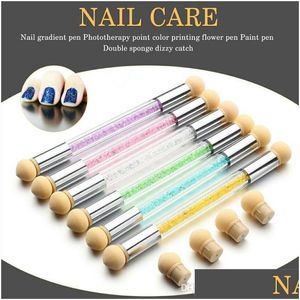 Nail Brushes Gradient Art Sponges Ombre Designs Gel Polish Glitter Powder Painting Ding Acrylic Manicure Tool Drop Delivery Health B Dh8Pk