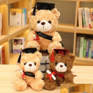 Stuffed Plush Animals Cute Soft Toys Senior Year Bears Kids Room Decoration Graduation Present Baby Doll Toy Drop Delivery Gifts Dhxv7