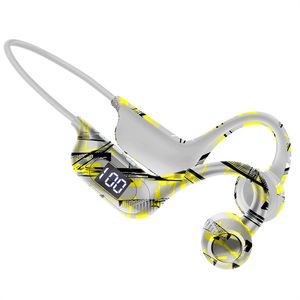 Wireless Bluetooth Sports Headset Support TF Card Bone Conduction Fone Bluetooth Wireless Headphones LED Ear Hook Earbuds 1BY85
