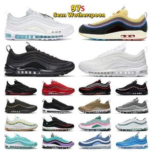 Top Designer 97s Running Shoes Men Women Triple Black White Red Leopard Pine Green Sean Wotherspoon Reflective Vintage Mosaic Royal Jesus Trainers Sneakers
