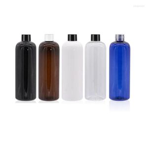 Storage Bottles 14pcs/lot 500ml White/Black/Brown Empty PET Plastic Bottle Skincare Water Lotion With Liquid Brake Inner Plug